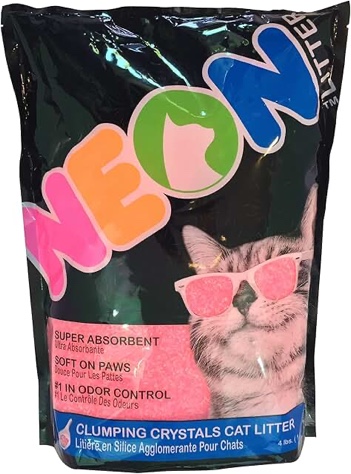 Neon Litter Pink Clumping Crystals Cat Litter  4-lb Bag