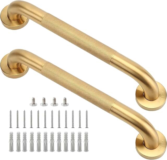 GOLD HANDLE BATHROOM BARS