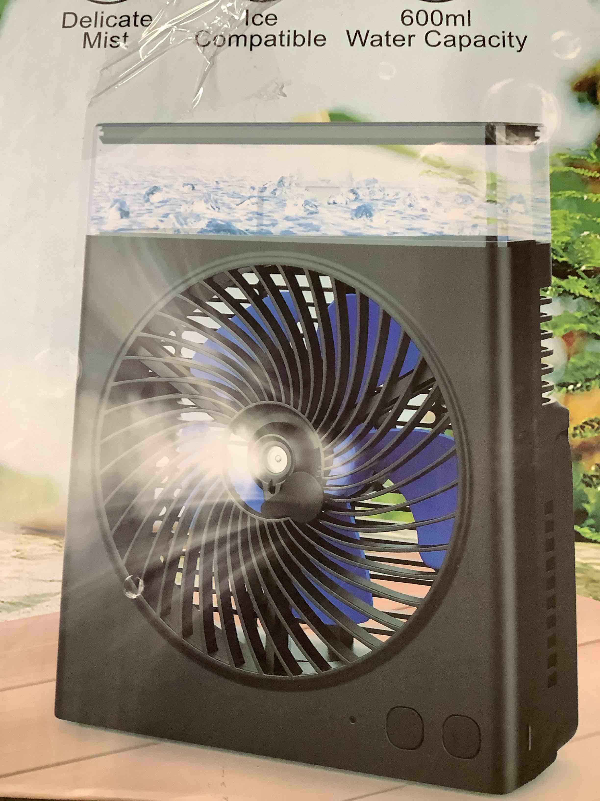 Portable misting fan