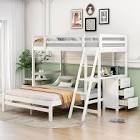 wf286543aak white twin full bunk bed with drawers, incomplete 