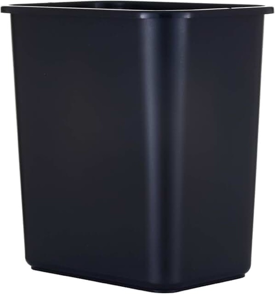 Deskside LLDPE Trash Can Black 13-5/8 Quart