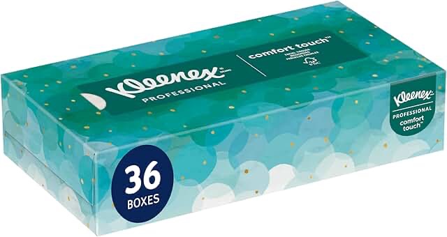 Kleenex 2-Ply Facial Tissue Flat Box 100 tissue Count 7 Flat Box