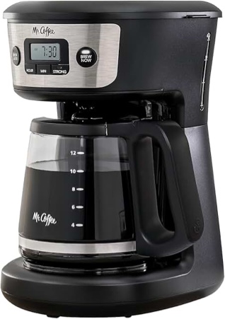 Mr. Coffee 12-Cup Programmable Coffee Maker - Black/Stainless Steel