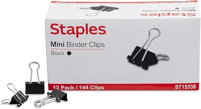 Staples Small Binder Clips, 4 Boxes