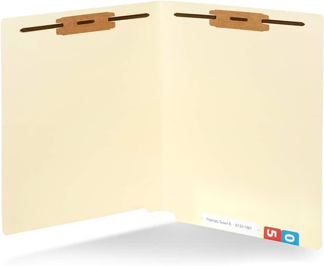 Medical Arts Press Confidential End-Tab Folders- 14 Point, 2 Fasteners, 50/Box (52319) | Quill