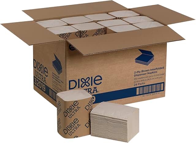 Dixie Ultra011100539 Dixie Ultra Interfold 2-Ply Napkin Dispenser Refill, Brown