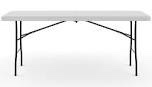 Staples Folding Table, Regular Duty, 72"L x 30"W, Platinum (79156)
