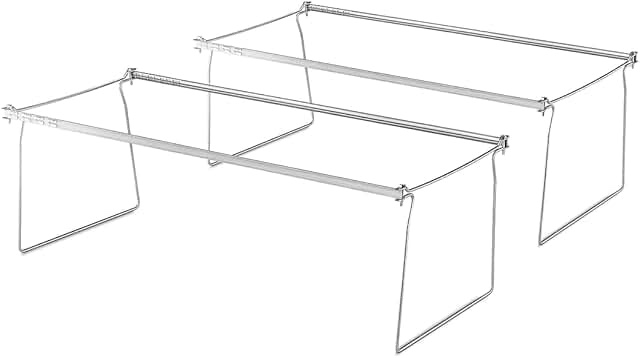 Staples Adjustable Hanging File Frame Letter Size Gray 2/Pack (ST62542)