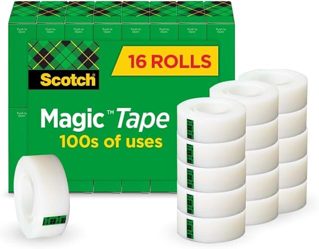 Scotch Magic Tape Invisible 16 Tape Rolls