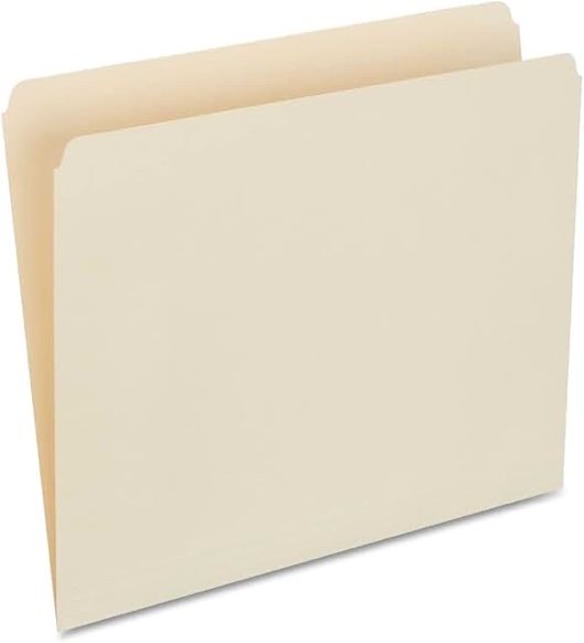 Staples Single Tab File Folders, 100 ct