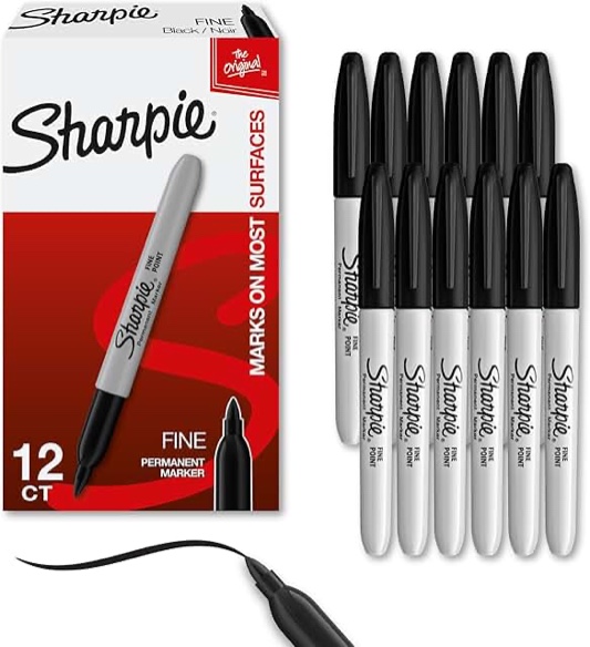 Sharpie Fine Point Permanent Marker Black Dozen