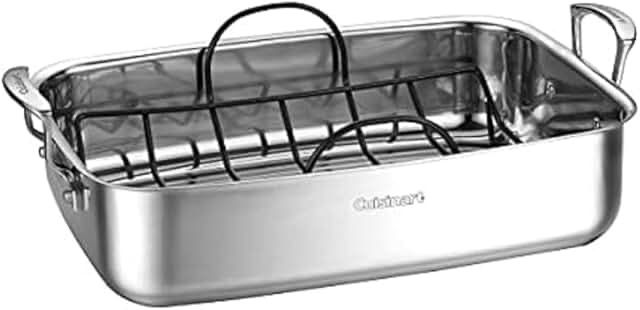Cuisinart 15” stainless steel roaster with nonstick rack