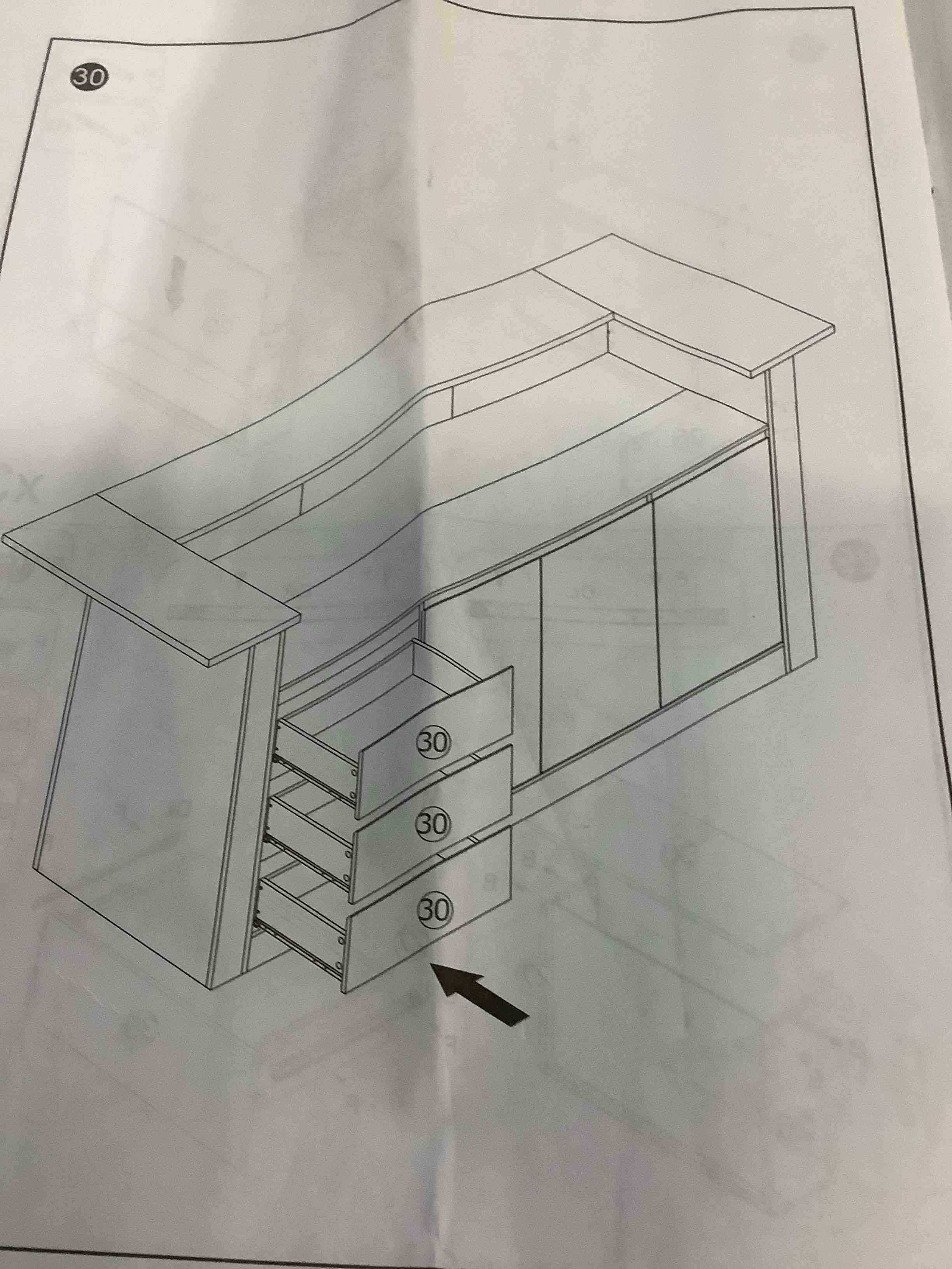 Sales counter cabinet aau054-01, white