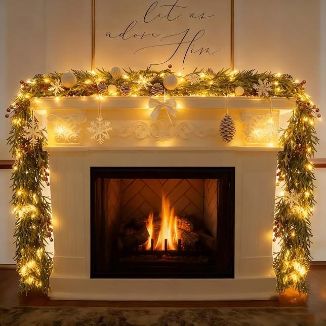 Glitz Home 6’ Garland with 50 lights