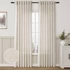 Dennan Linen curtain pocket back tab, semi sheer curtain