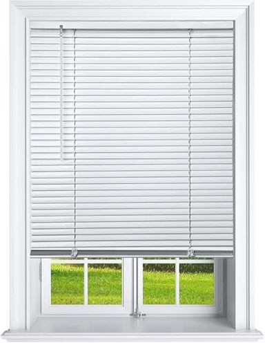 Project source 1 inch cordless vinyl mini blind 34” x 64”