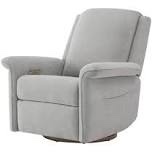 Mila upholstery, rocking swivel power recliner, Light gray