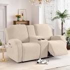 Wald Stretch Jacquard reclining Chair Loveseat Couch Cover