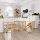  Six panel wooden freestanding dog gates for the house