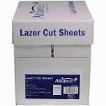 Alliance Laser Cut Sheet Paper 8.5 x 11 5 Hole Punch Top 2500 Sheets