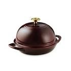 Tramontina 9.5 inch bread, oven, cast-iron, cranberry color, gold knob