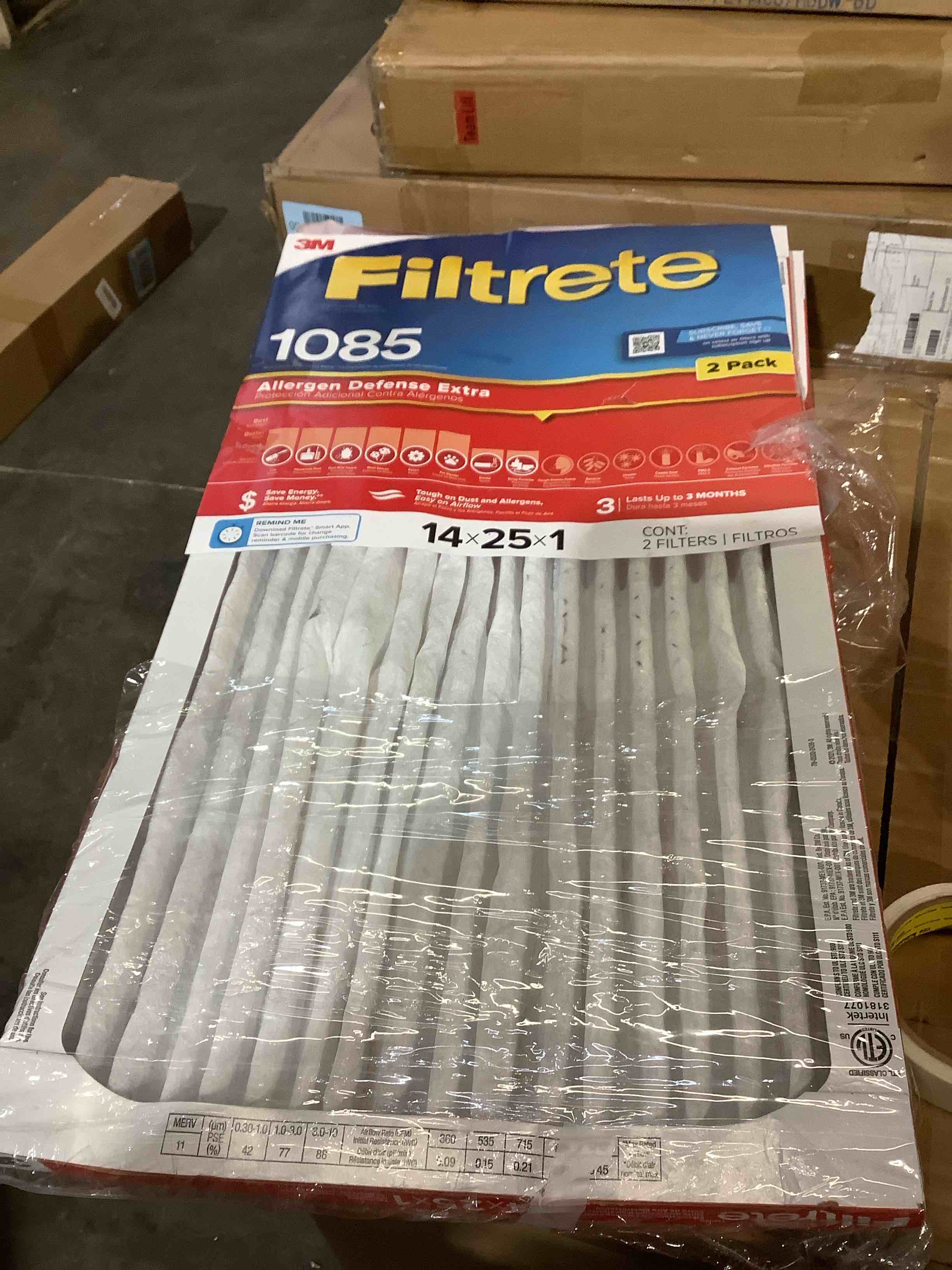 Filtrete 2-Pack Micro Allergen Extra Reduction Electrostatic Pleated Air Filters (Common: 14-in x 25-in x 1-in; Actual: 13.7-in x 24.7-in x 1-in)