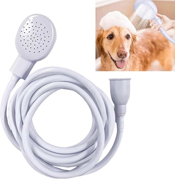 Danco Versa Spray Portable Hand Held Shower Head fits Bathtubs without Diverter Garden Tub Sprayer (10086)