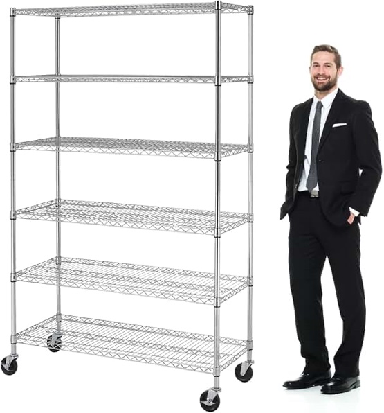 Members Mark six tier wire shelf, 6000 pound capacity