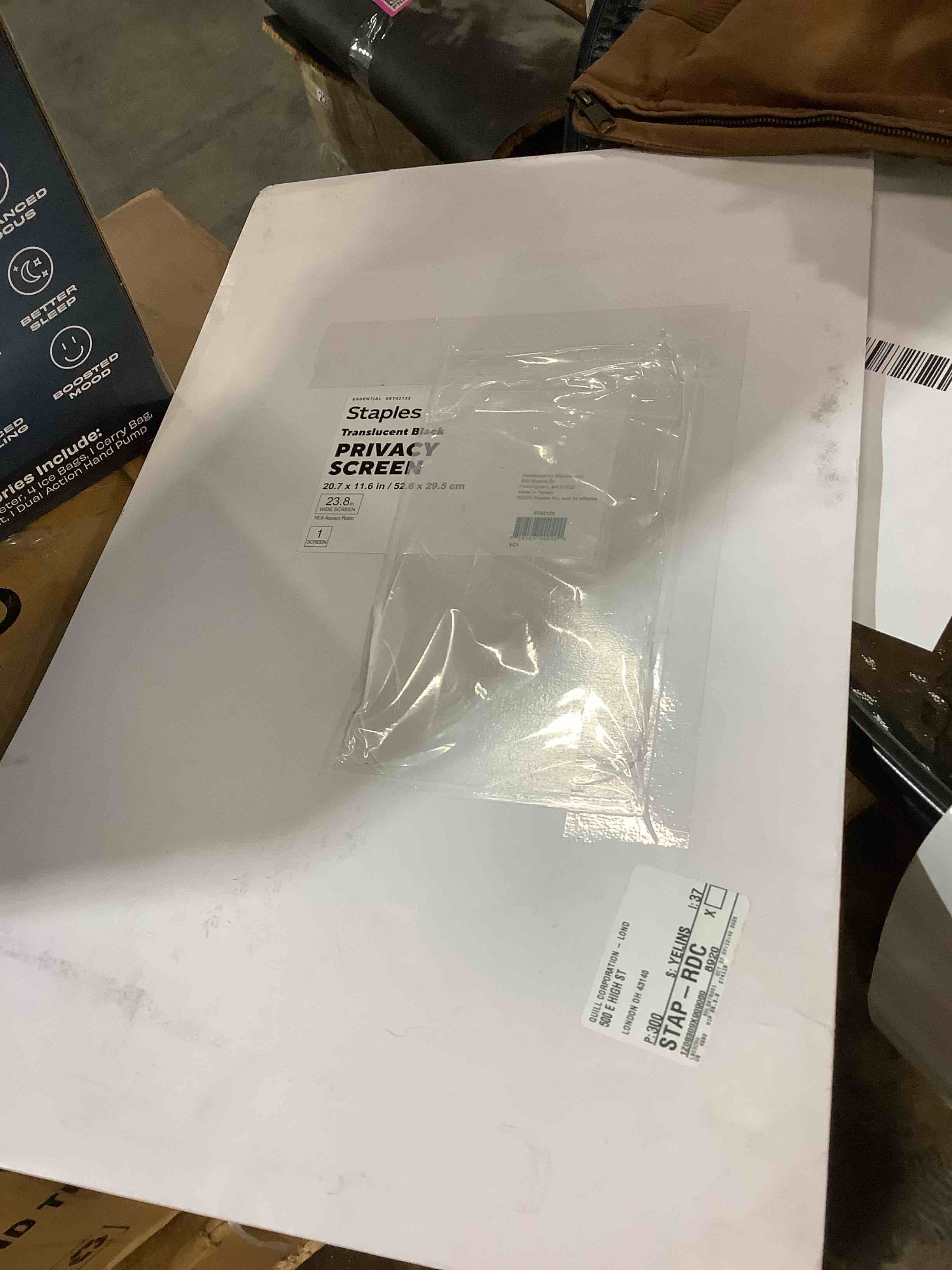 Translucent black privacy screen, 23.8 inch wide screen