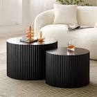 Nesting coffee table set, black, instead of two