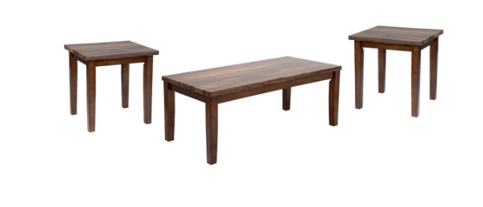 (similar to stock photo)3PC Modern and Minimal Coffee & End Table Set 