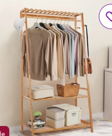  sharan 32.5'' solid wood clothing rack