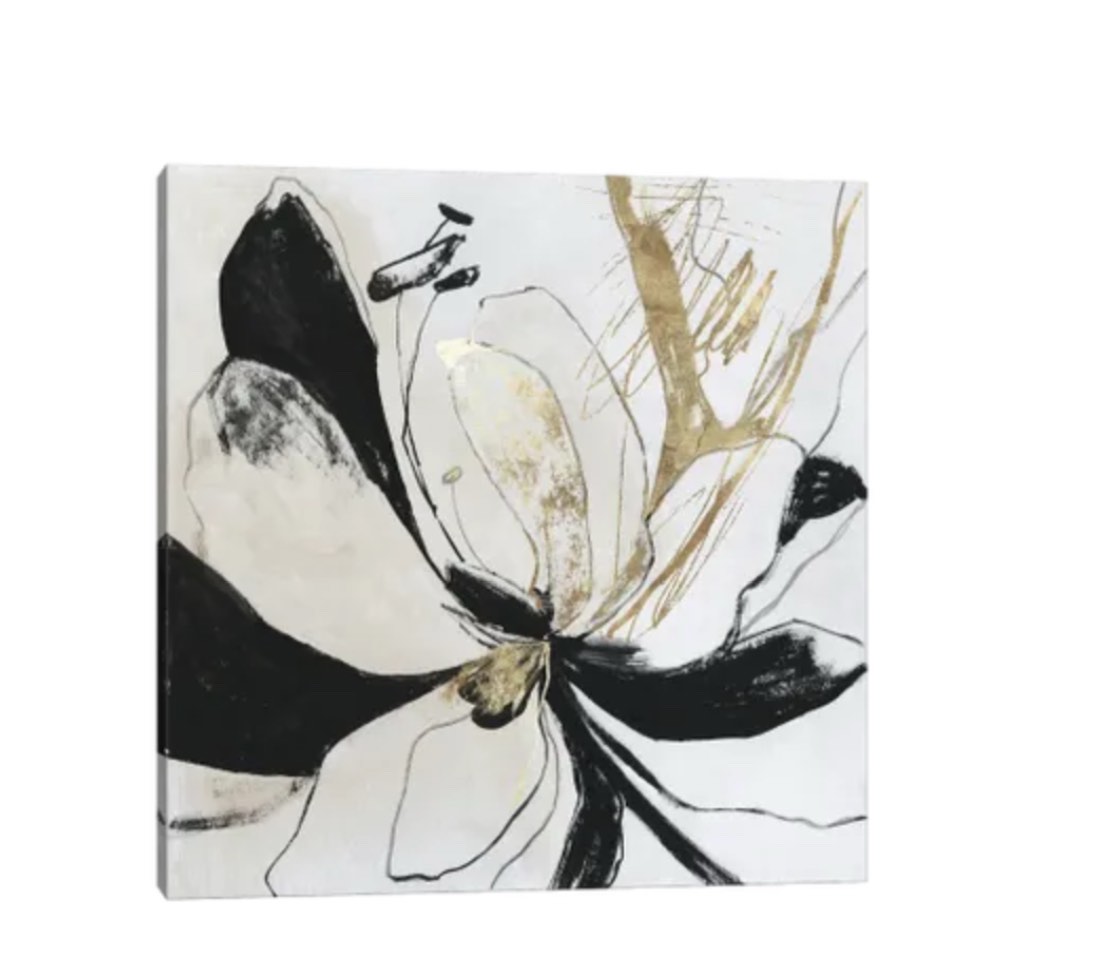 Black Bloom II - Canvas Print 36”X36”