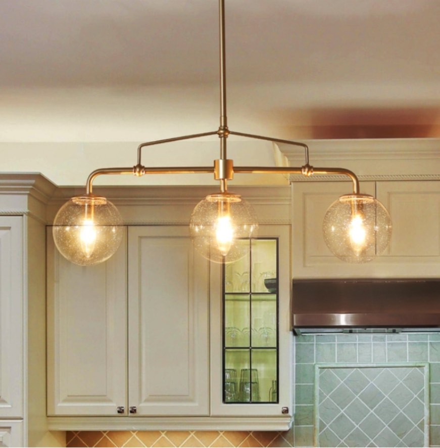  Lotoya 3-Light 25"W Small Kitchen Island Linear Pendant Light