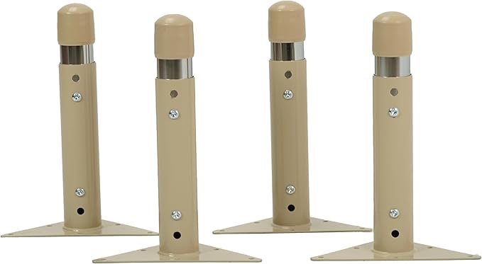 Factory Direct Partners Replacement Tiny Tot Daycare or Preschool Table Legs for FDP Activity Tables, Adjustable Height 12-18 inches, Includes Legs and Hardware ONLY (4-Pack) - Sand, 14648-SD
