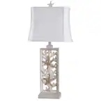 South Cove 33 in. Weathered Cream Table Lamp