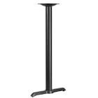 Flash Furniture Column Table Stand with Welded Square Plate Black