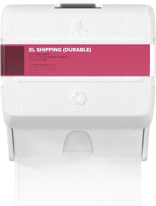 ZEBRA ZSB Series Labels - Potato Starch-Based Printer Label Paper - Recyclable Label Cartridge for Stickers - Versatile, Cloud-Based Adhesive Labels for Printer - Durable Shipping, 4" x 6"