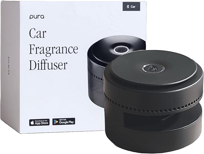 Pura Car Diffuser - Smart Car Aroma Diffuser for Luxury Fragrances - Car Air Diffuser with USB-C Cable - Auto Start & Start - Adjustable Fragrance Intensity - Fragrances Sold Separately