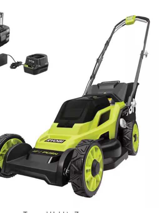 ONE+ 18V 13 in. Cordless Battery Walk Behind Push Lawn Mower with 4.0 Ah Battery and Charger