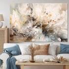 White And Grey Geometric Depths I - Modern Geometric Wall Art Living Room