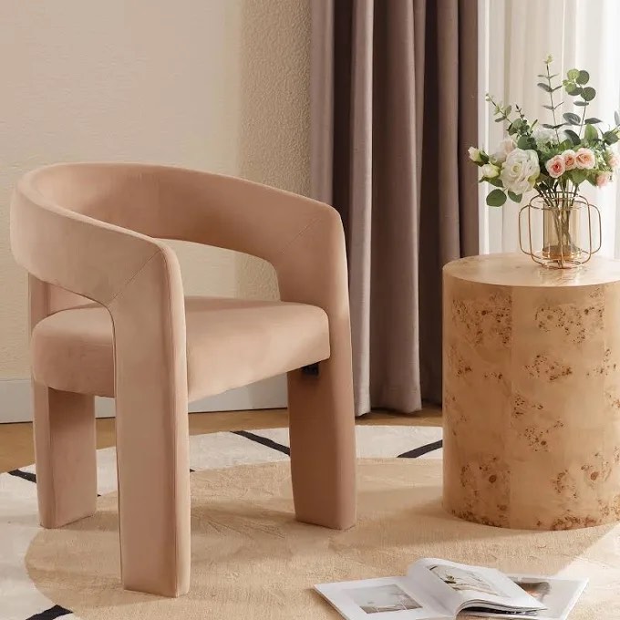 DAYALANE Modern Barrel Dining Chair ( 1 PCs) (color white) 