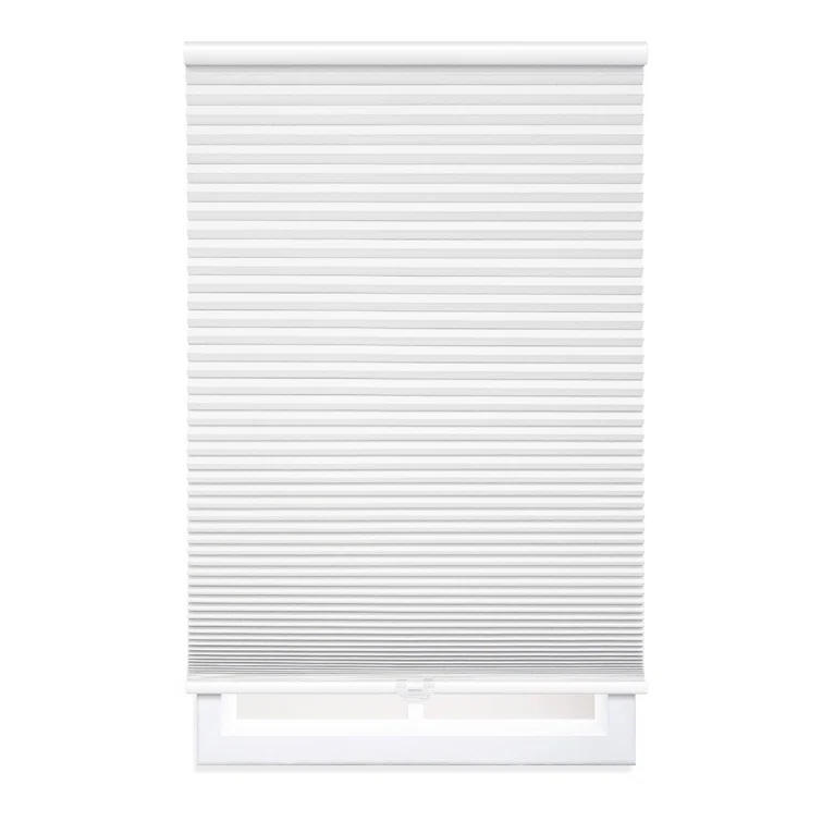 White 1.5 inch Cordless Blackout Cellular Shade