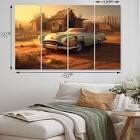 Vintage Car At The Barn on canvas 12x20