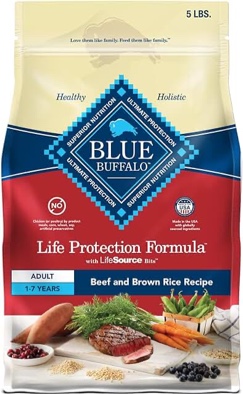 ( BB DEC27/25)  Blue Buffalo Life Protection Formula Natural Adult Dry Dog Food, Beef and Brown Rice 34-lb