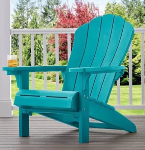 Generic Outdoor Everest Adirondack Chair with Integrated Cupholder (Teal)