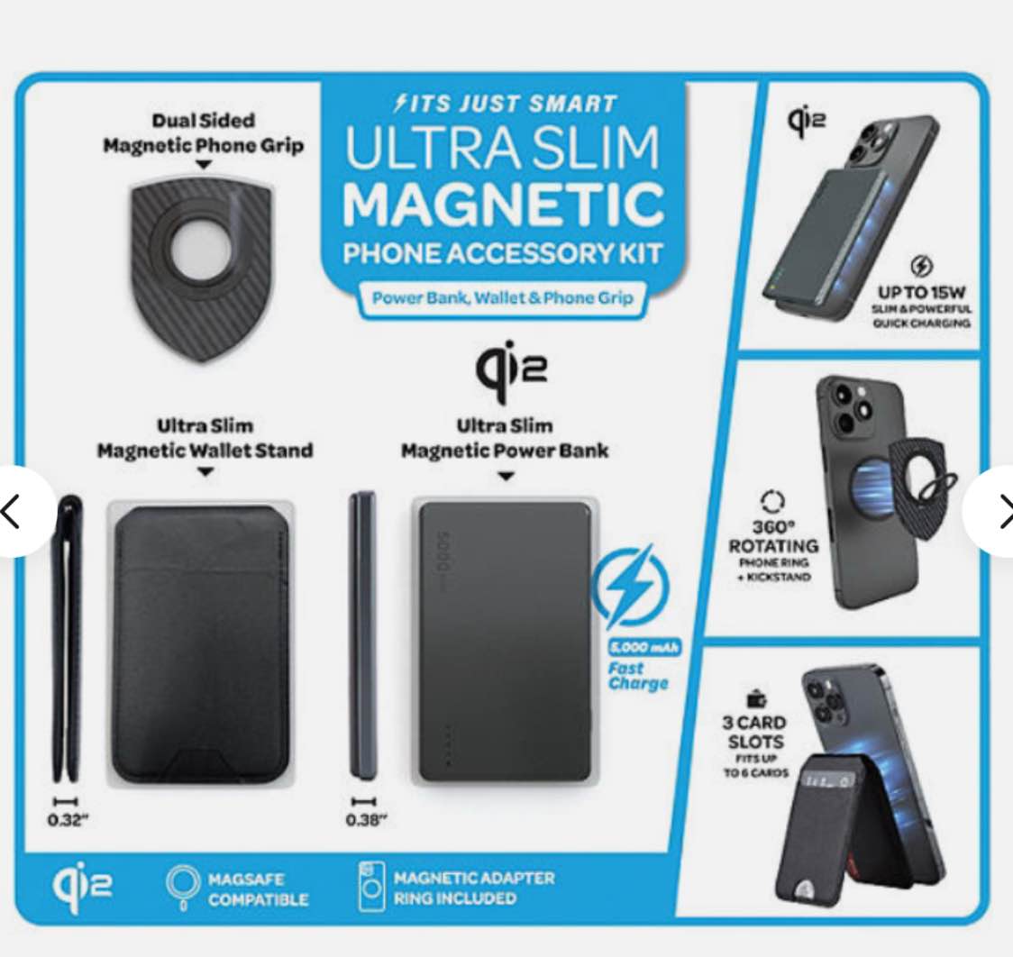 It's Just Smart IJS.1002 Qi2 Ultra Slim Magnetic Phone Accessory Kit