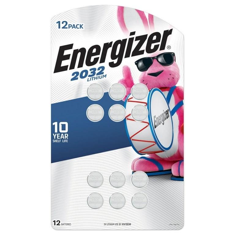 energizer 2032 lithium coin battery, 12-pack