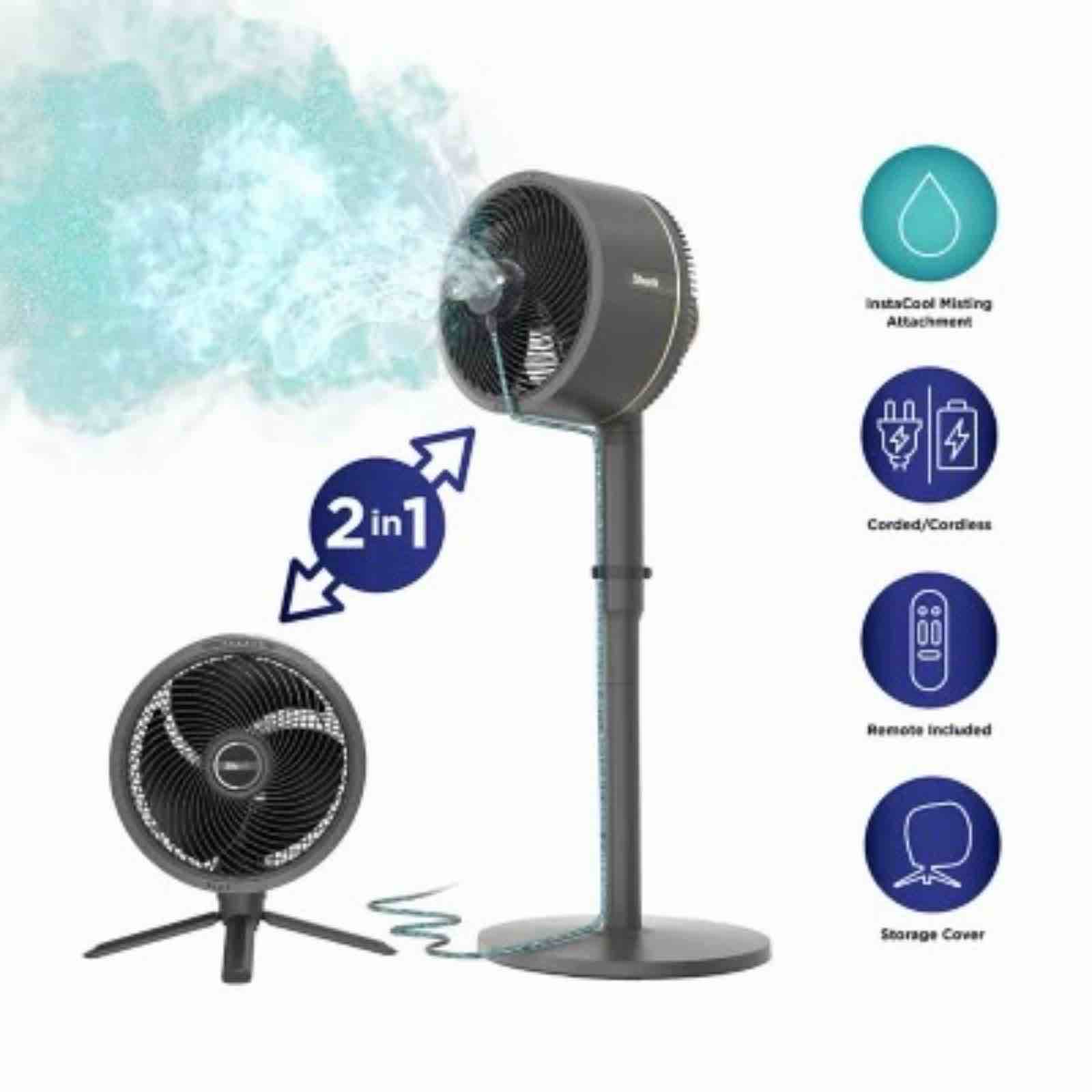 Shark FA225 FlexBreeze Indoor/Outdoor Fan with InstaCool Mist Attachment