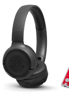 jbl tune 500bt - on-ear wireless bluetooth headphones, includes led flashlight key chain bonus (black) (jbl tune 500bt + led